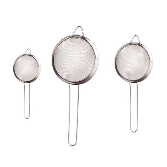 WEIOUKC Super Wire Extra Fine Mesh Strainer with Handle,Fine Mesh Colander for Egg White Separation Flour Sifting Pasta Draining Kitchen Tool