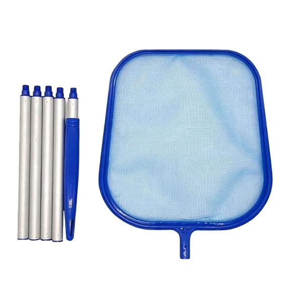 WEIOUKC Telescopic Swimming Pool Leaf Skimmer Net,Lightweight, Easy-To-Use, Fine Mesh Netting Bag for Efficient Debris Removal, Portable Pool Cleaning Tool