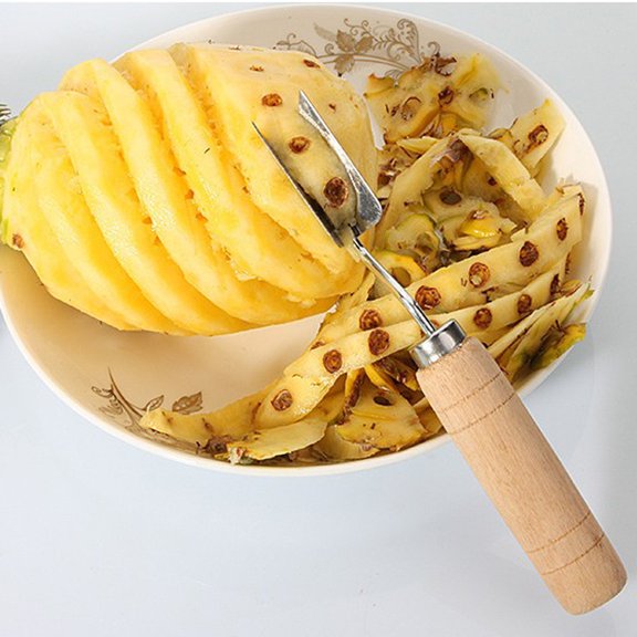 WEIOUKC V Shape Pineapple Slicer,Pineapple Eye Remover Tool Set,Stainless Steel Pineapple Corer Peeler Slicer Tool, Professional Kitchen Gadget for Quick Easy Fruit Preparation