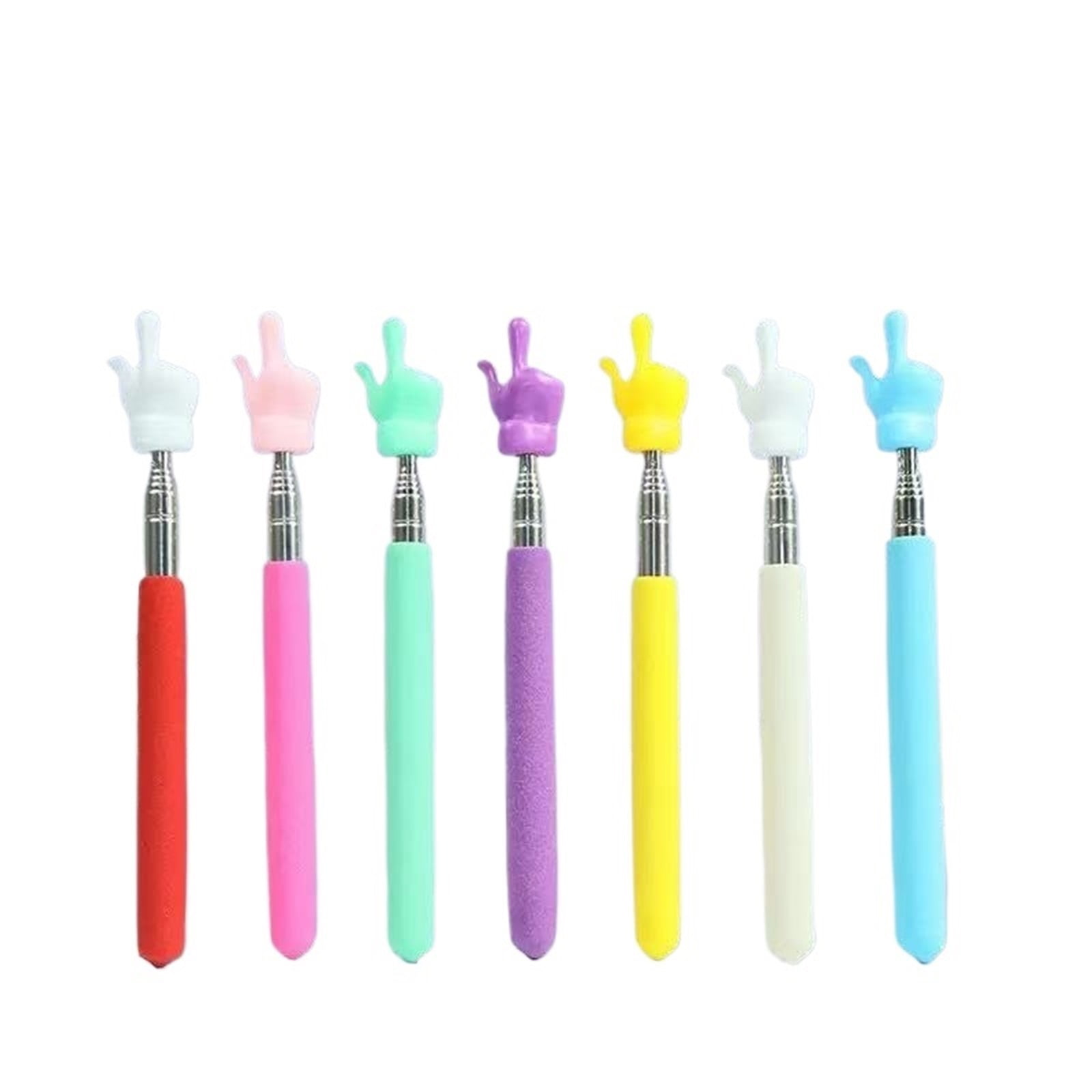 WEIPING 7 Pcs Retractable Pointer Stick for Classroom, Reading Pointers ...