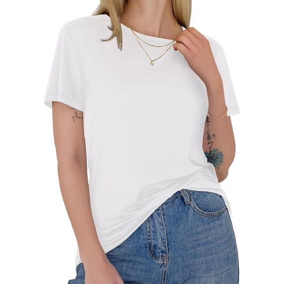 WEIPPER T-Shirts for Women - Short Sleeve Basic Tees Soft Crew Neck Trendy Summer Tops for Casual Outfits 2025
