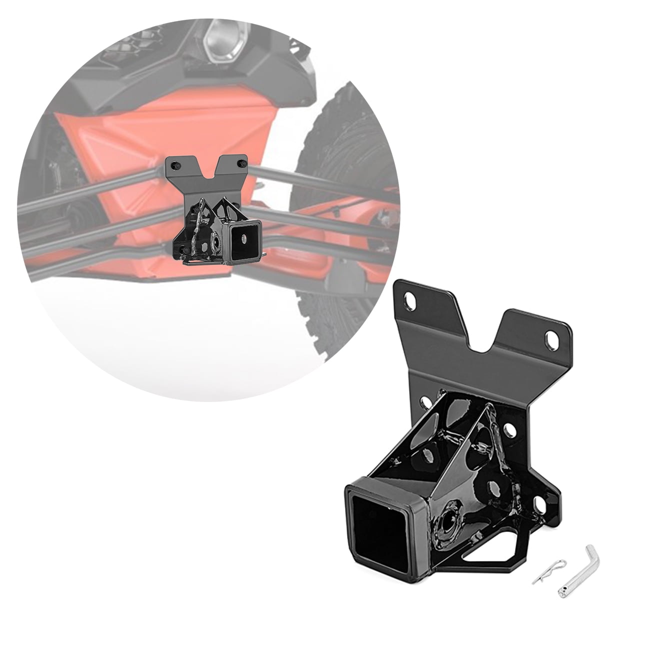 WeiSen 2" Rear Receiver Hitch Kit W/ D-Ring Shackle For Can-Am Outlander & Renegade (2012-2025)