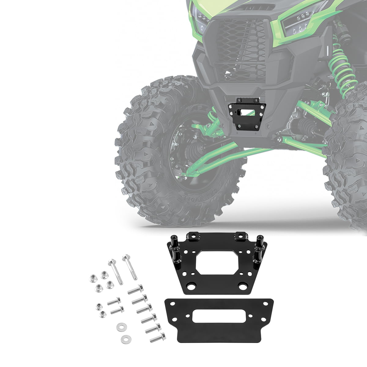 WEISEN Fits 20202023 Kawasaki Teryx KRX 1000 Front Bumper No Drlling Winch Mount Plate