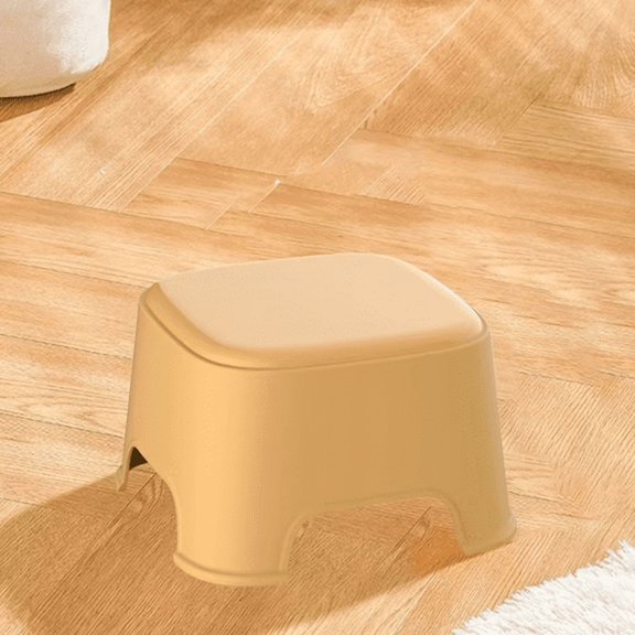 WEISHAWEI Anti-Slip Bath Round Stool,Small Plastic Step Stool, 8.4" Heavy-Duty ABS Shower Stool, Stackable Step Stool, Compact Foot stools Household Mini Stool for Bathroom, Home, Kitchen, Garden