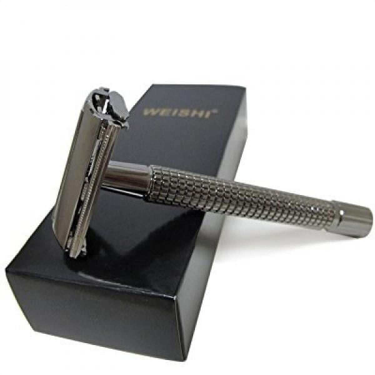 WEISHI Long Handle Version Butterfly Open Double Edge Safety Razor