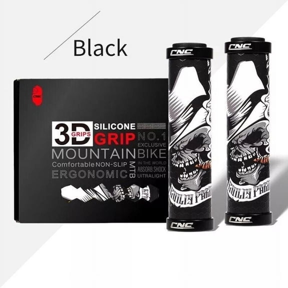 WEISIPU 1 Pair Double Lock-On Mountain Bike Grips, Bicycle Handlebar Locking Grips, Non-Slip MTB Handle Grips