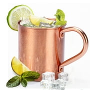WEISIPU 100% Pure Copper Moscow Mule Mug 16oz Handcrafted Cups for Cocktail Drink, Beer Bar Party Gifts