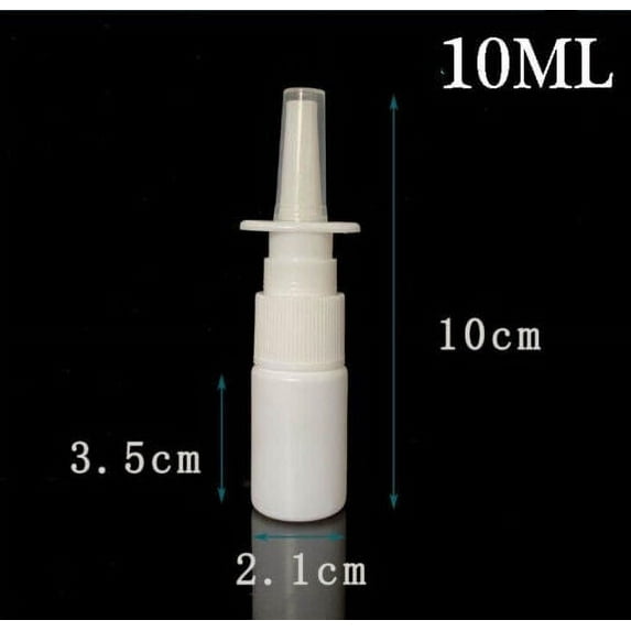 WEISIPU 10PCS 10ml Empty Nasal Pump Spray Plastic Bottle Fine Mist Refillable Genuine