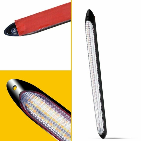 WEISIPU 13.6" DRL LED Headlight Strip Light Daytime Running Sequential Turn Signal Lamp