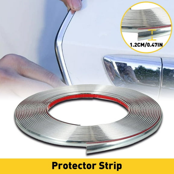 WEISIPU 1x 1/2" Chrome Trim Molding Strip Decoration Car Body Door Side Protector 16ft