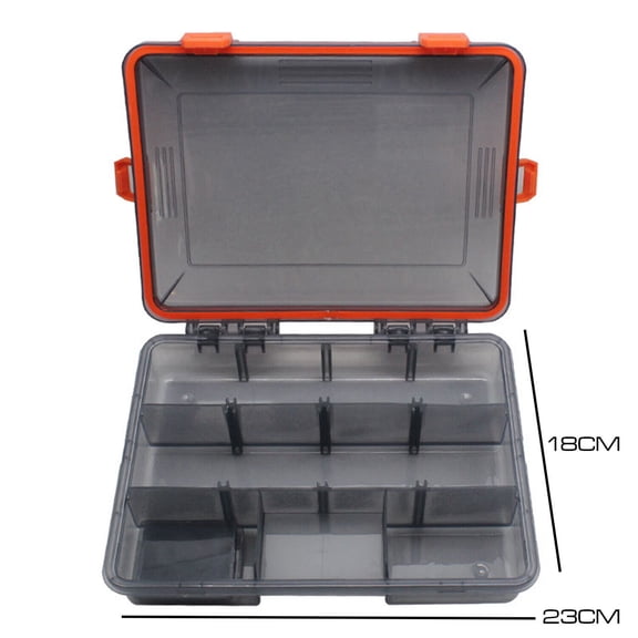 WEISIPU 2 Sizes Fishing Tackle Box, Waterproof Airtight Organizer, Plastic Storage Organizer,Fishing Storage Lure Box for Freshwater Saltwater