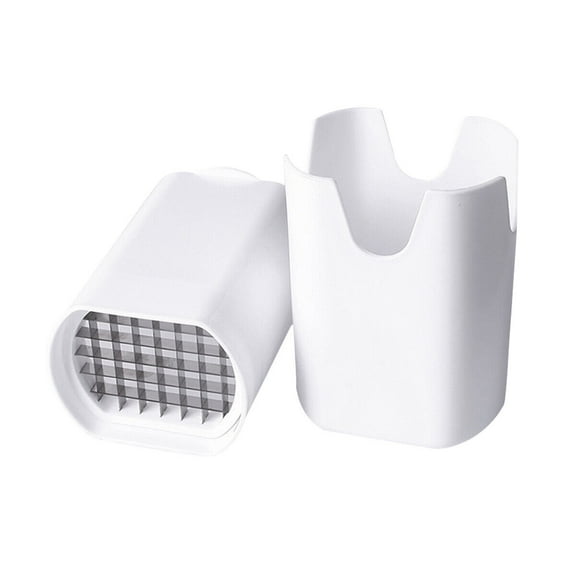 WEISIPU 2 in 1 French Fry Cutter Tool White  Tool Food Dicer Veggie Dicer Chopper Veg Chopper White French Fry Cutter Stainless Steel