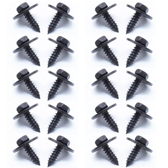 WEISIPU 20Pcs Hex Head Sems Screw for BMW Self-Tapping Socket Bolt Screw Washer Bumper OE#07147129160