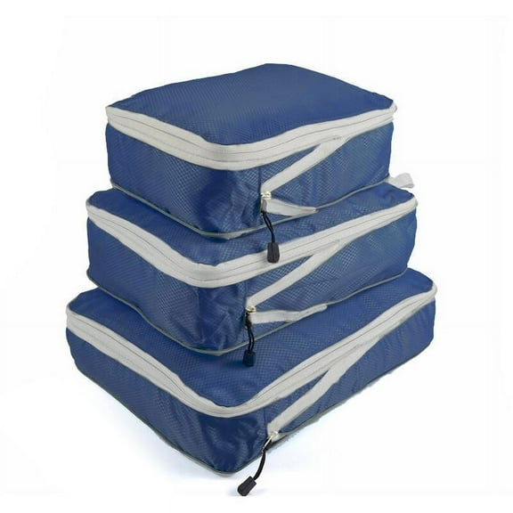 WEISIPU 3PCS Compression Packing Cubes Expandable Storage Travel Luggage Bags Organizer
