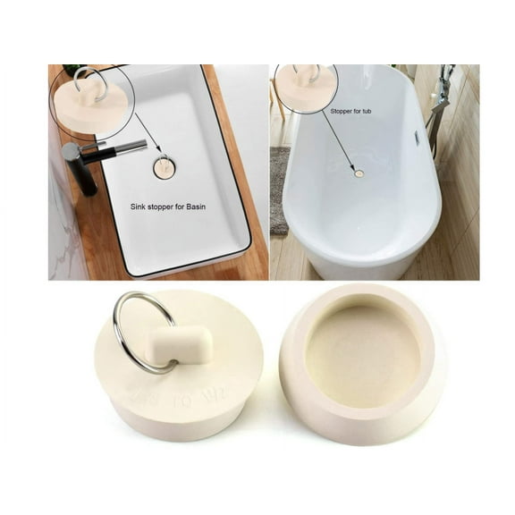 WEISIPU 4 Rubber Bath Plugs Universal Sink 38/45mm Basin Bathroom Kitchen Drain Stopper