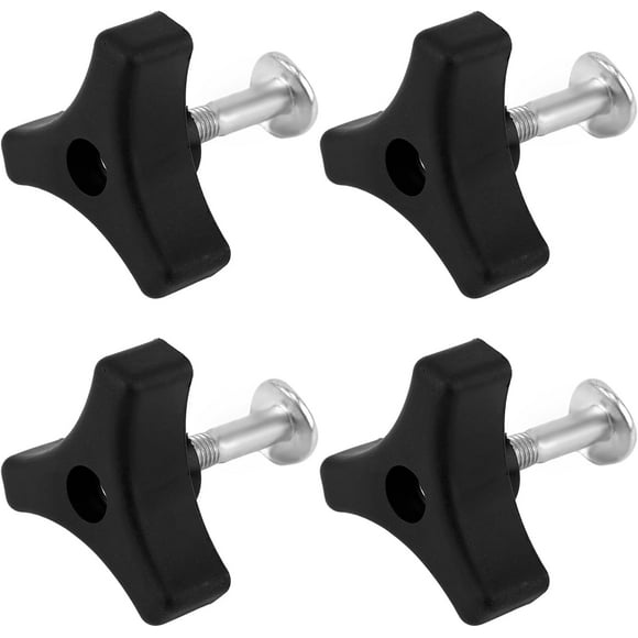 WEISIPU 4 Sets Lawn Mower Handle Bolts, Triangle Handle Knob Nut Screw Bolt Lawnmower Wing Nut for Honda & Most Lawn Mower Machine Accessories Supplies