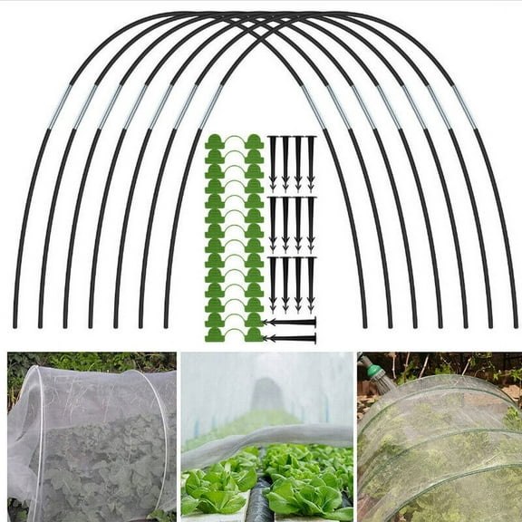WEISIPU 54Pcs/set Garden Greenhouse Plant Hoop Grow Tunnel Hoop Support Tunnel Hoops
