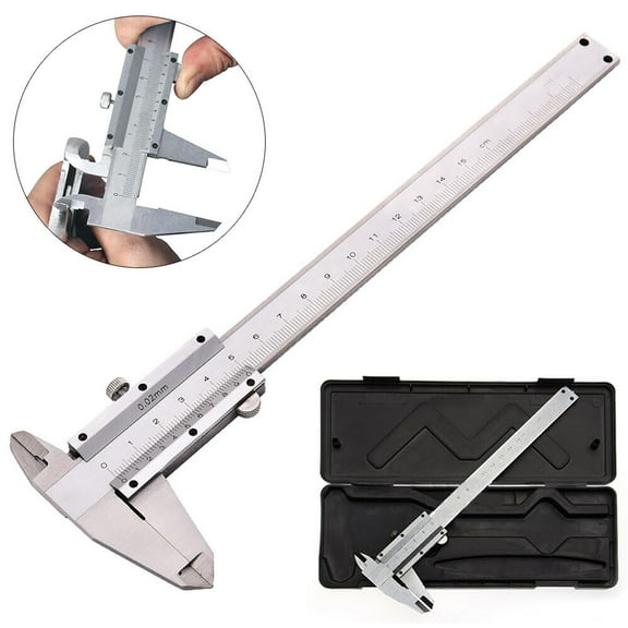 WEISIPU 6" Stainless Steel Vernier Caliper, 0-6Inch/0-150mm Manual Micrometer Measuring Tool, 0.001"/0.02mm High Precision Durable Slide Caliper