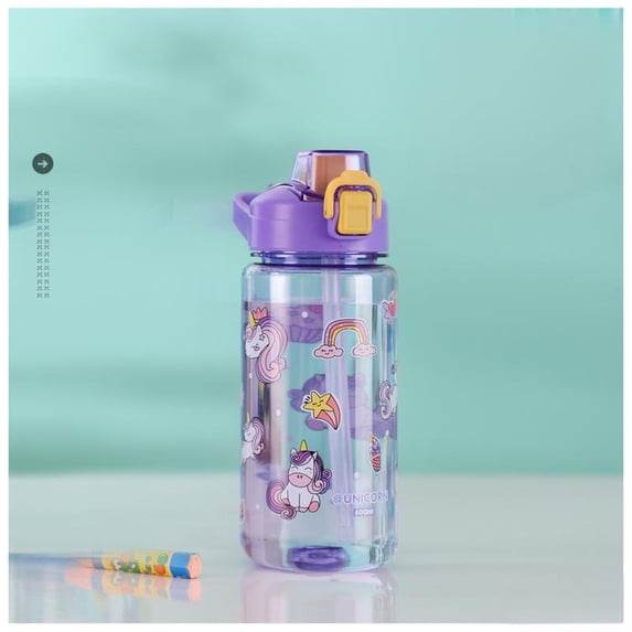 WEISIPU 600ml Leakproof Water Bottles With Straw Sport Bottle Drinks ...
