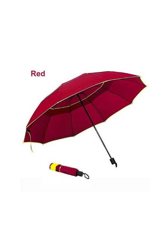 62" Extra Oversize Large Compact Golf Umbrella Double Canopy Vented Windproof +