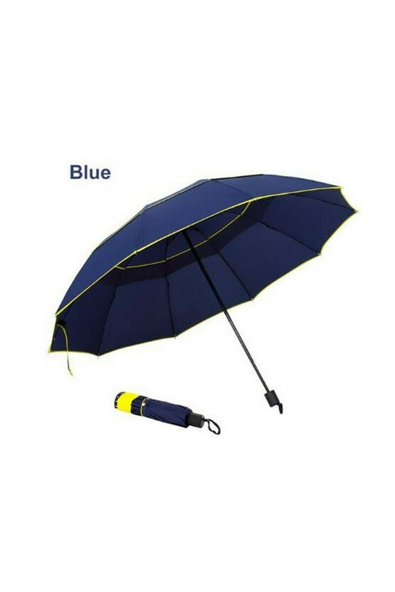 62" Extra Oversize Large Compact Golf Umbrella Double Canopy Vented Windproof +