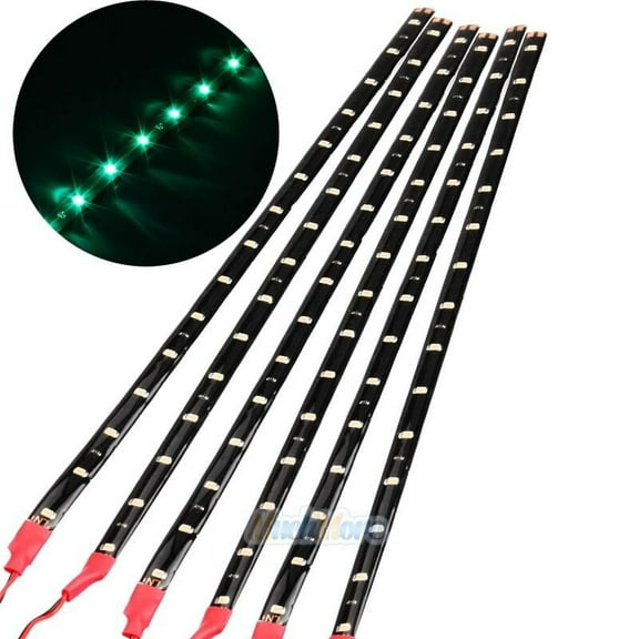 WEISIPU 6pcs Waterproof 12''/15 DC 12V Motor LED Strip Underbody Light For Car Motorcycle