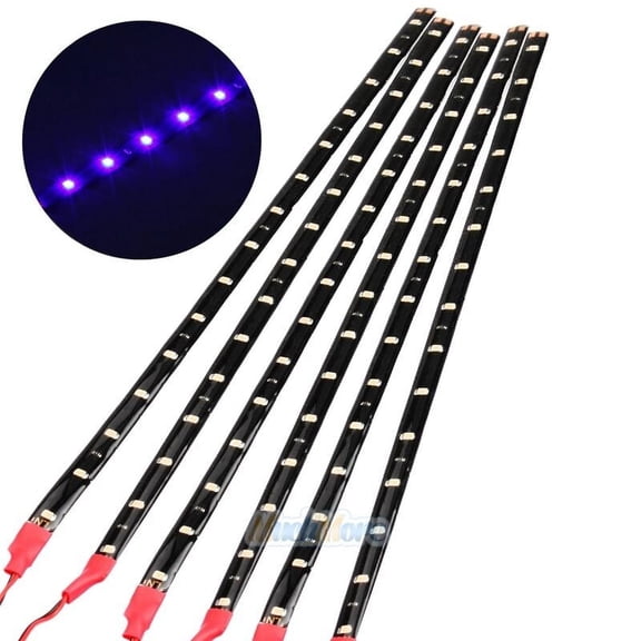 WEISIPU 6pcs Waterproof 12''/15 DC 12V Motor LED Strip Underbody Light For Car Motorcycle