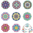 thumbnail image 1 of WEISIPU 8 Pcs Diamond Painting Coasters Kits - 5D Diamond Painting Coasters DIY Diamond Art Coasters with Holder Non Slip Coaster Crystal Sticky for Tabletop Protection and Gifts, 1 of 9