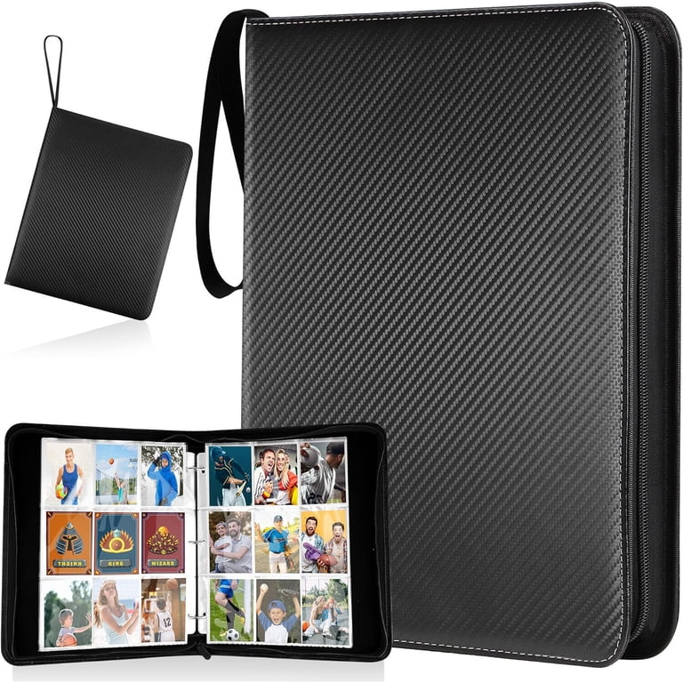 WEISIPU 900-Pocket Trading Card Binder, Portable Double Sided Card Binder  with Sleeves, PU Leather Collection Card Organizer Storage Case -  Walmart.com