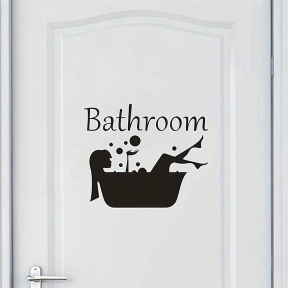 WEISIPU Bathroom Decal Door Sign Removable Art Vinyl Mural Home Decor Wall Sticker DIY