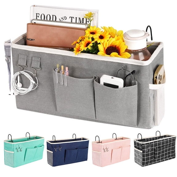 WEISIPU Bedside Storage Caddy Hanging Organizer Phone Magazine Holder Storage Bag for Headboards Bunk Beds Dorm Rooms