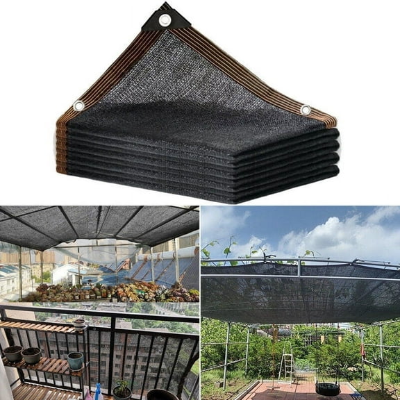 WEISIPU Black Shade Cloth 50-65% Sunblock Net for Garden Patio, Shade Sails for Plants Greenhouse Outdoor