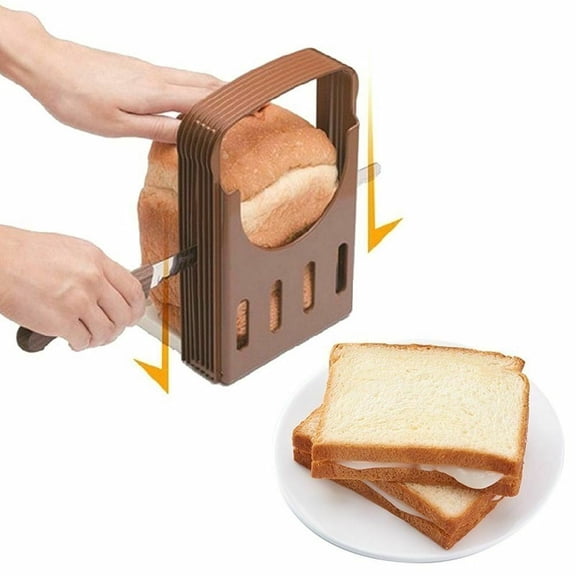 WEISIPU Bread Slicer Foldable Toast Slicer Toast Cutting Guide 4 Thickness Adjustable Sandwich Bagel Loaf Slicer Cutter Mold
