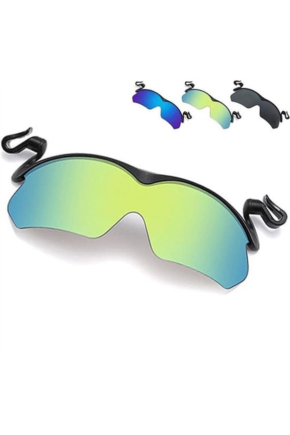 Clip Cap Sports Sunglasses, Mens Clip on Sunglasses for Fishing Biking Hiking