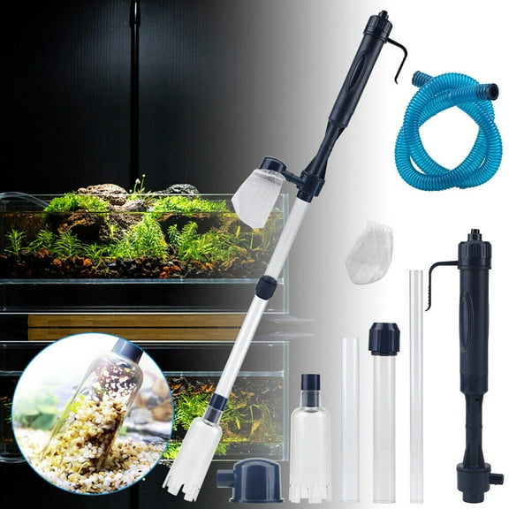WEISIPU Electric Aquarium Gravel Cleaner Fish Tank Vacuum Cleaner Water Change Filter Sand Washer Aquarium Cleaning Tool
