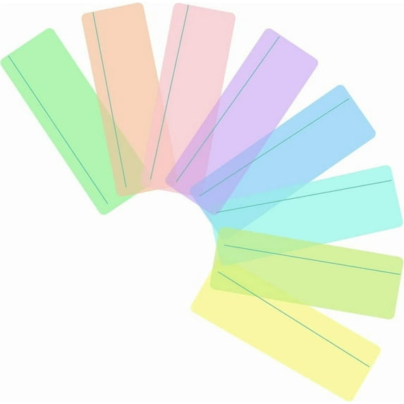 WEISIPU Guided Reading Highlight Strips Colored Overlays Bookmark Reading Tracking Rulers with Line for Dyslexia, ADHD and to Reduce Visual Stress (8 Pack)