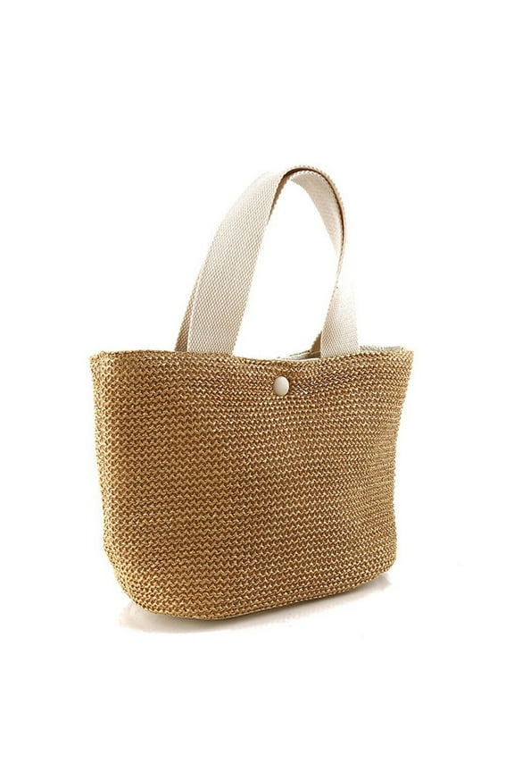 Ladies Wicker Handbag Bag Tote Beach Straw Woven Summer Rattan Basket Bags Decor