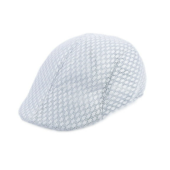 WEISIPU Mens Summer Beret Cotton Sun Hat Flat Cap Breathable Mesh Caps Fishing Berets