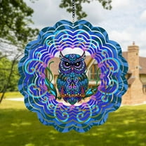 WEISIPU Metal Kinetic Wind Spinners Outdoor Large Hanging 3D Garden Art Wind Sculpture 12 inch Wind Spinner for Patio, Lawn & Garden Decor