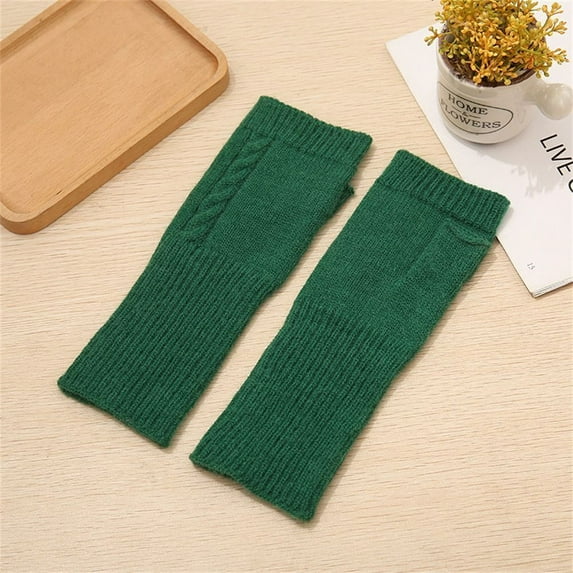 WEISIPU Warm Fashion Fingerless Gloves From Turtle Doves-Green