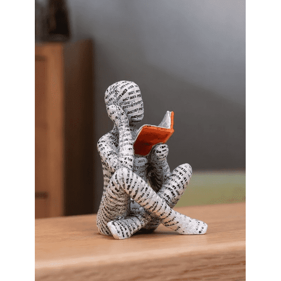 WEISIPU Resin Reading Book Figure Home Decoration for Bookshelf, Desk ...