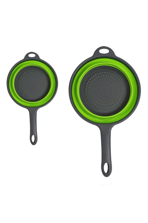 Silicone Colander Collapsible Food Strainer Basket with Handle Drain Water BPA X