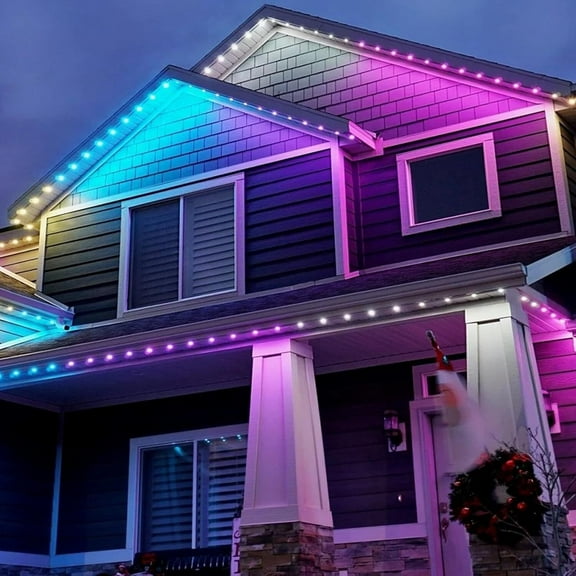 WEISIPU Smart Rainbow LED Permanent Outdoor Light Waterproof Holiday Strip Lights