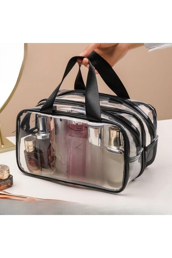 Toiletry Bag Clear Makeup Bag - Waterproof Large Capacity Travel Essentials Cos