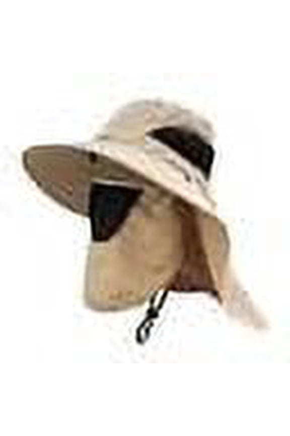 Unisex Outdoor UV Protection Sun Hat Wide Brim Fishing Cap with Removable Flap