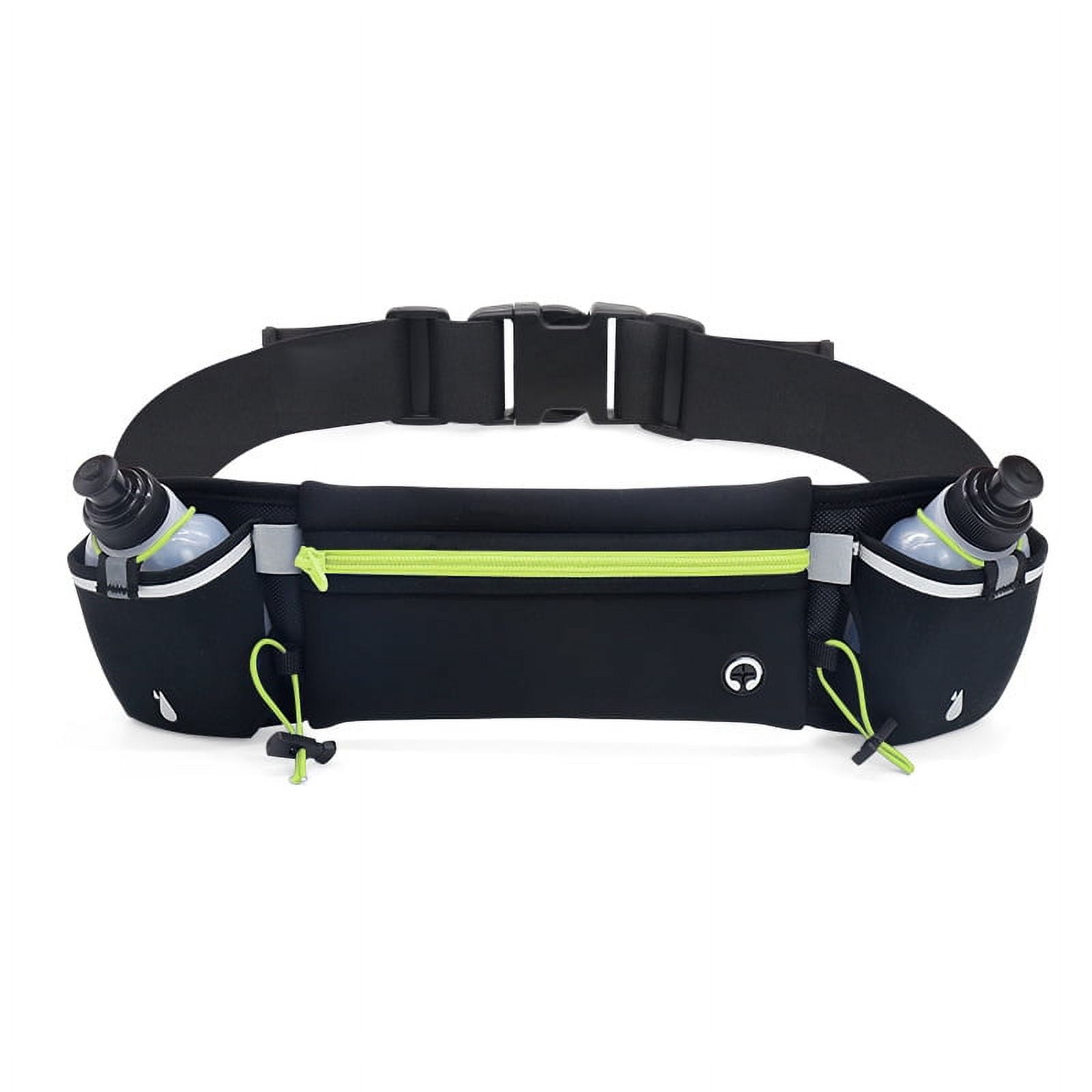 WEISIPU Upgraded Running Belt with Water Bottles, Hydration Belt for