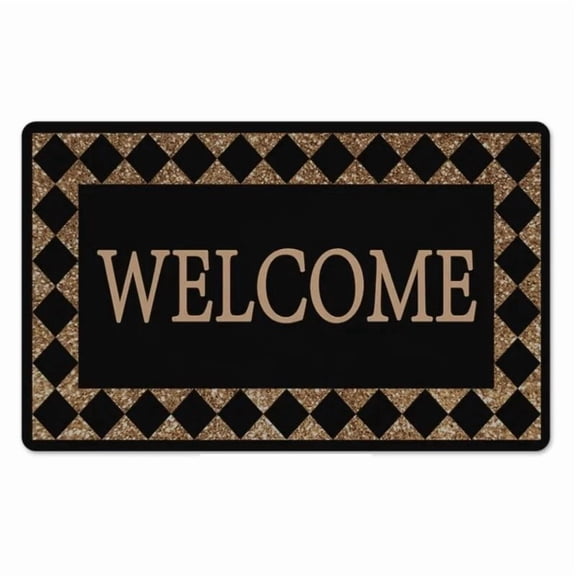 WEISIPU Welcome Door Mat Indoor Entrance Doormat Anti-Slip Carpet Entryway Floor Mat Rug for Living Room Home Office