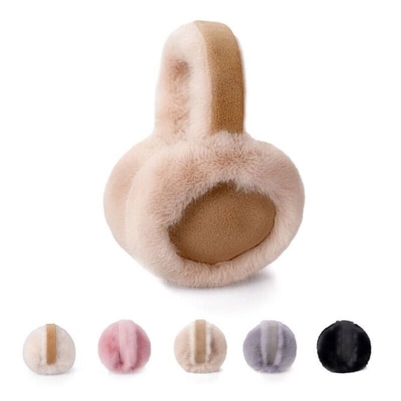 WEISIPU Winter Women Earmuffs Foldable Soft Warm Fluffy Ear Muffs Warmers Plush Earflap Stylish Ear Wraps Covers