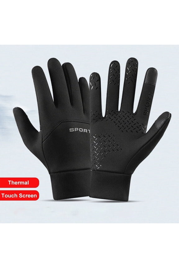 Women Men Winter Warm Gloves Non-Slip Touch Screen Mittens Windproof Exercise Gloves for Cycling Running
