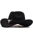 thumbnail image 1 of WEISIPU Womens Mens Hat Cowgirl Cowboy Wild West Hats Western Headwear Wide Brim Cap, 1 of 8